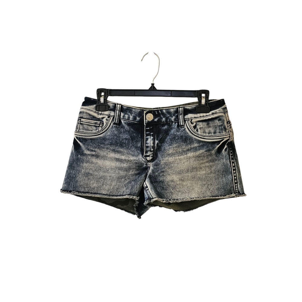 Flipside Reversible Jean Camo Shorts Size 7 Low Rise